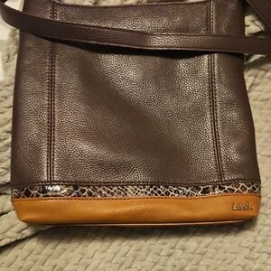 The Sak Chocolate Brown and Tan Shoulder Bag